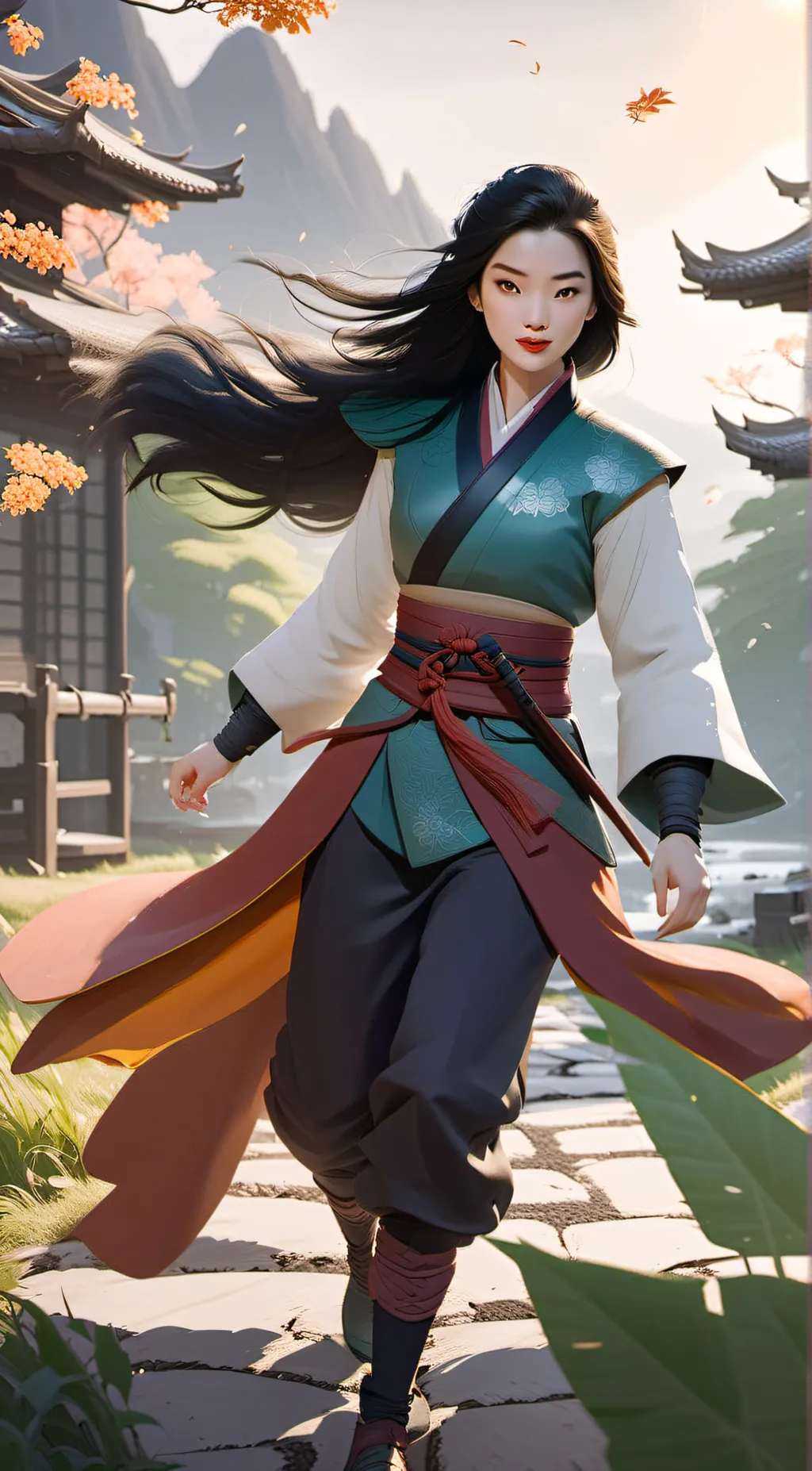 ai character: Mulan  background