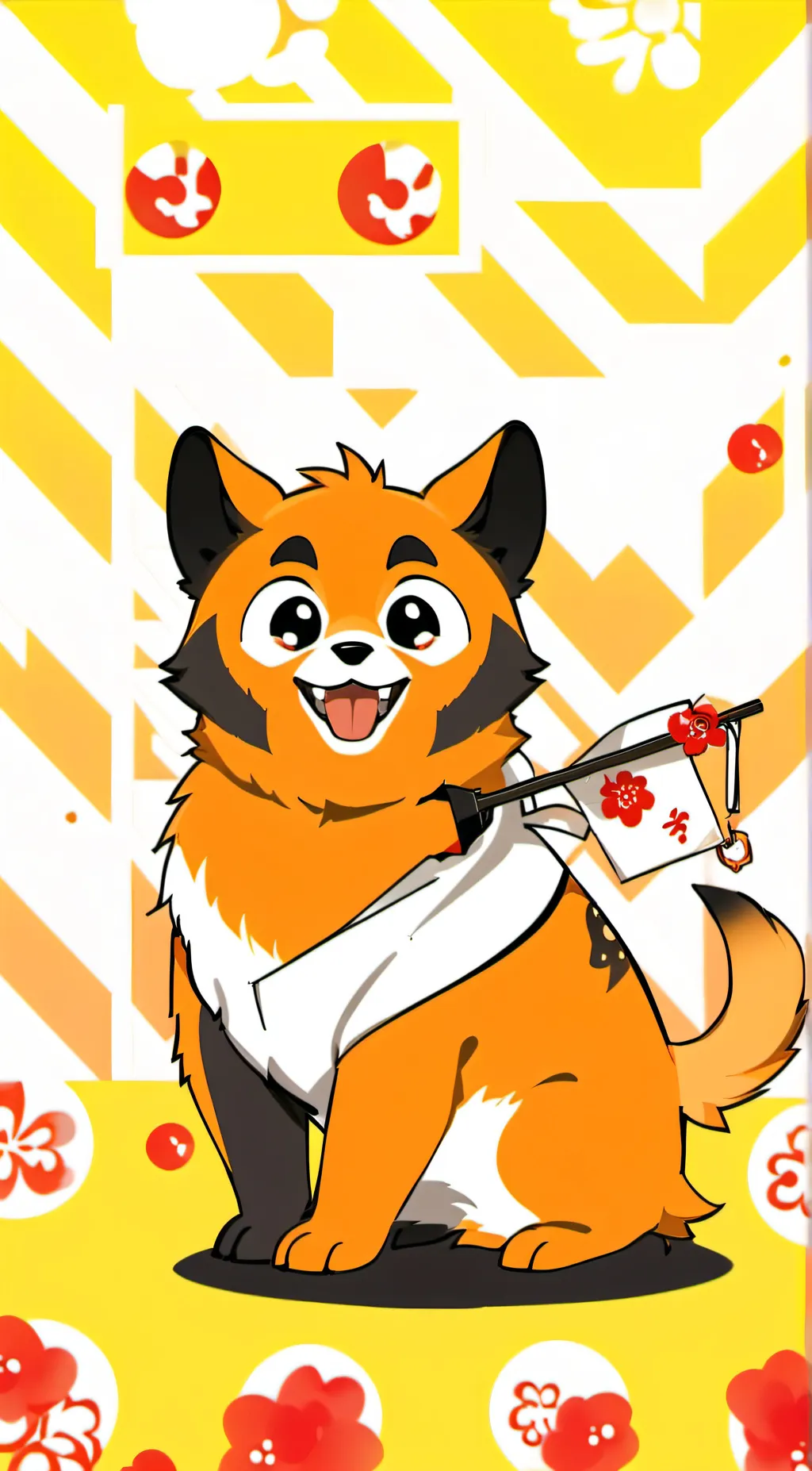 ai character: dog day background