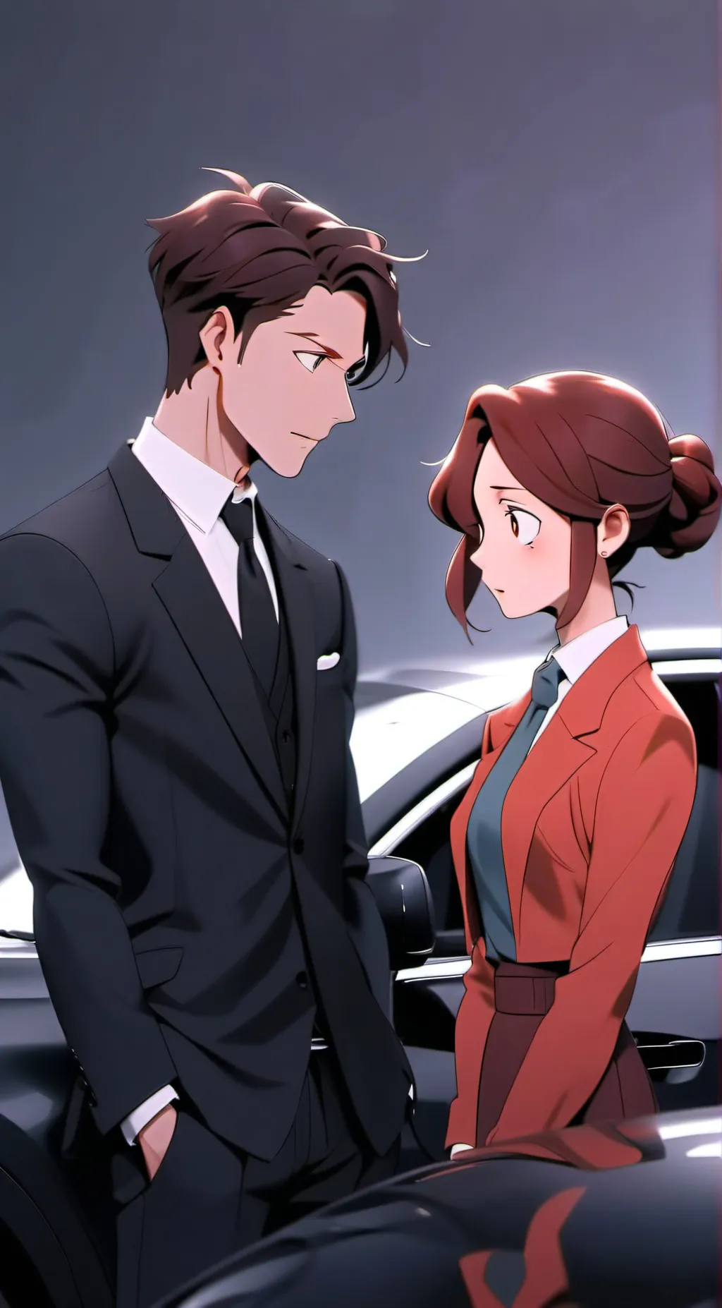 ai character: Ardria and Aiden. background