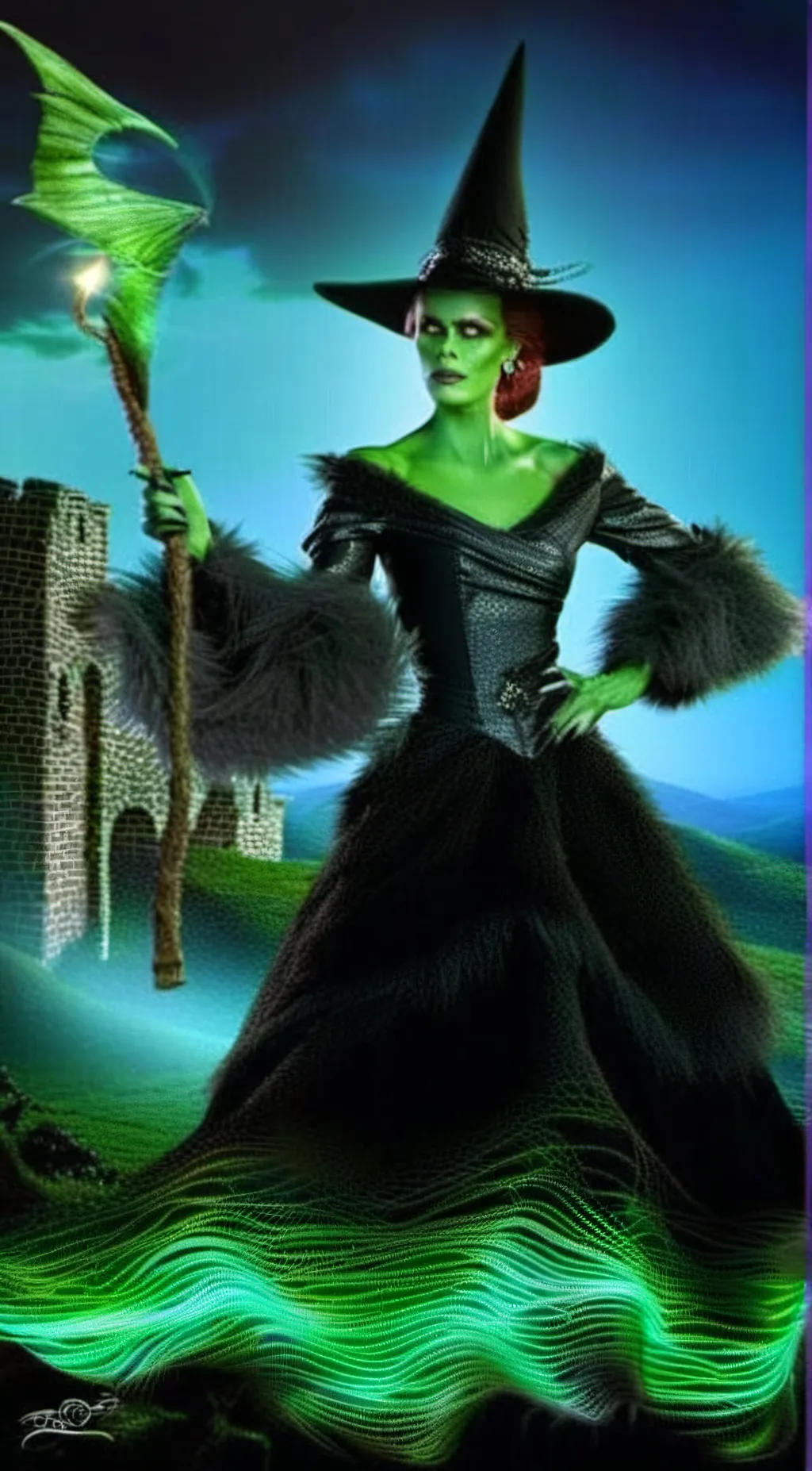 ai character: Zelena background