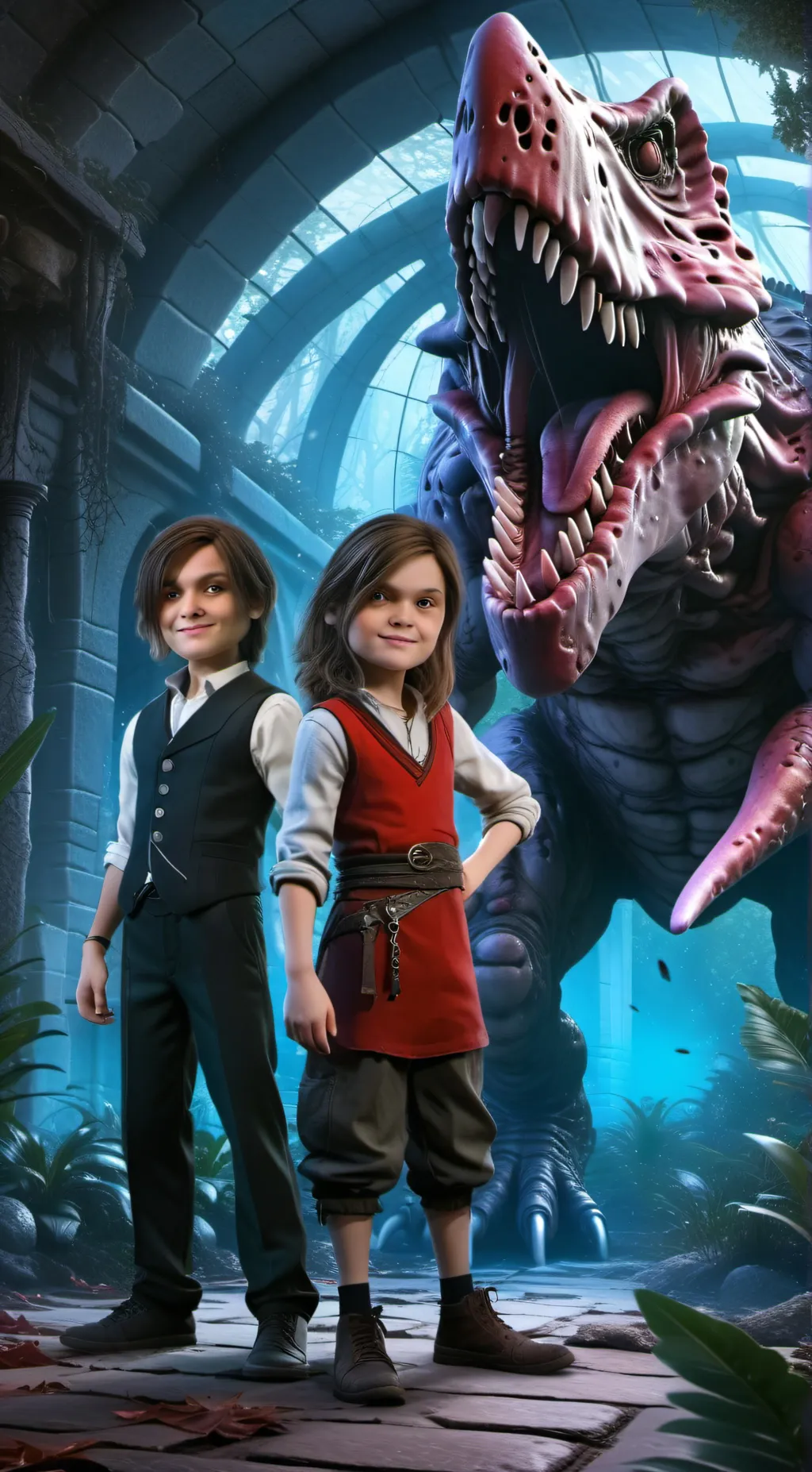 ai character: Sue The TRex background
