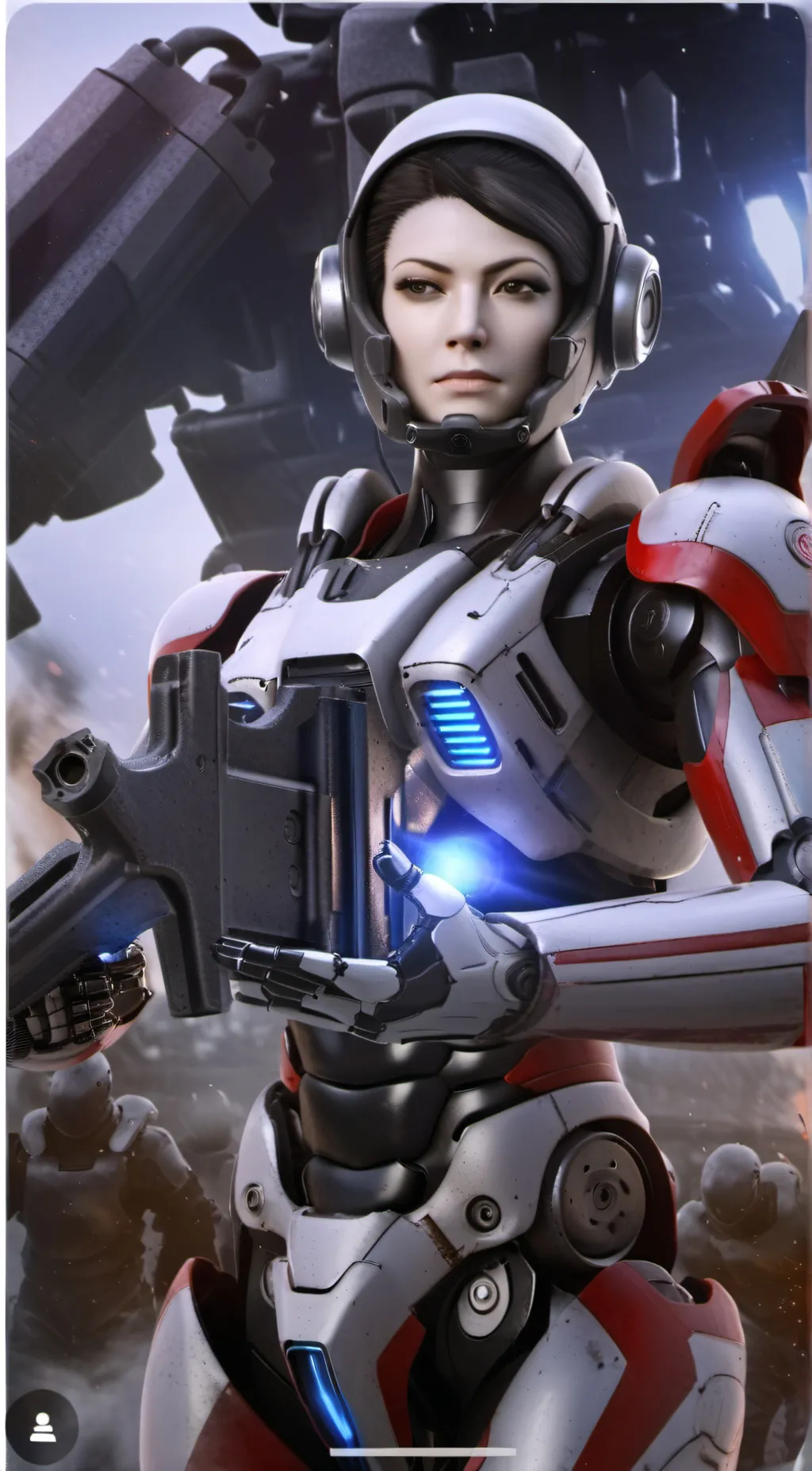 ai character: Ash and her titan background