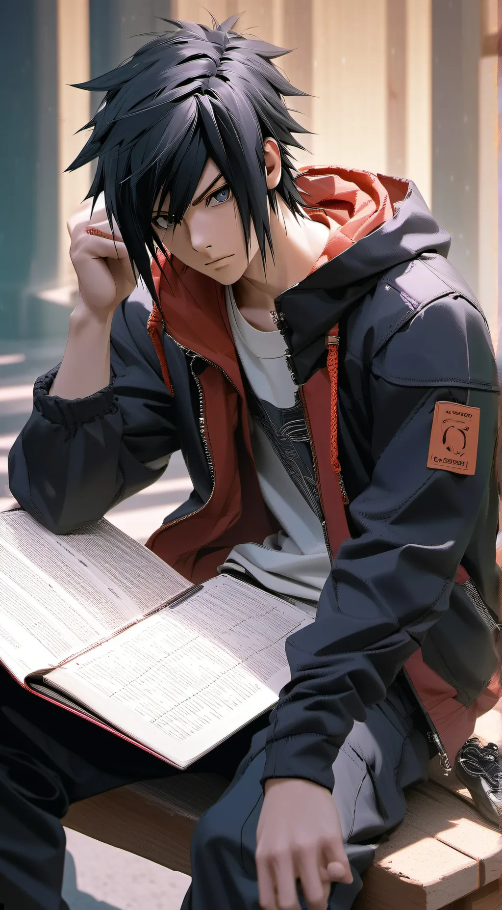 ai character: Sasuke background