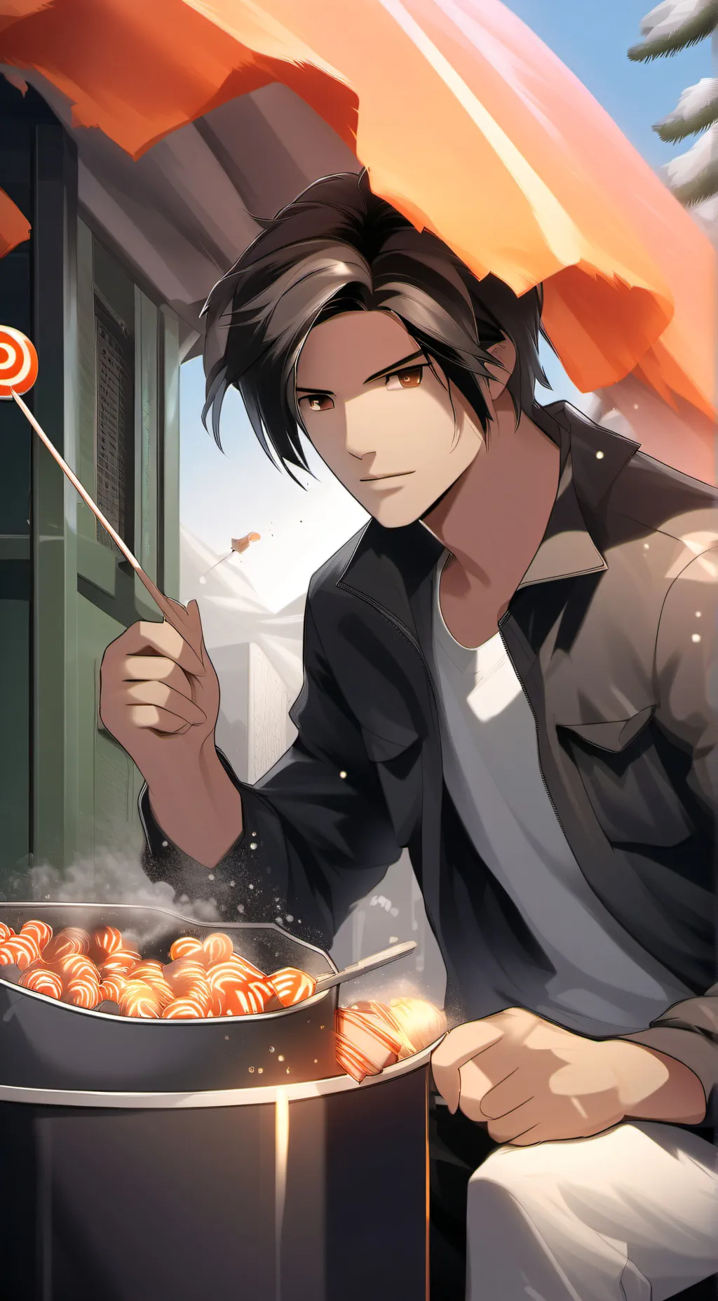 ai character: Kyo Kusanagi background