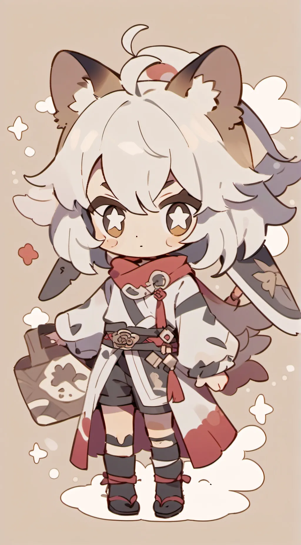 ai character: fluffy  background