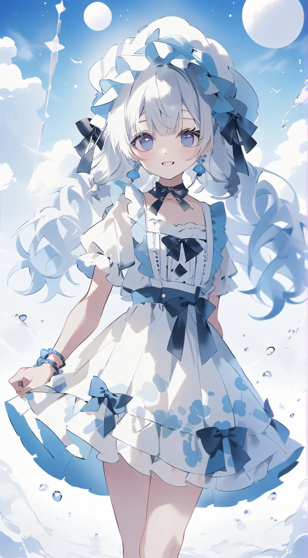 ai character:  ice zombie queen background