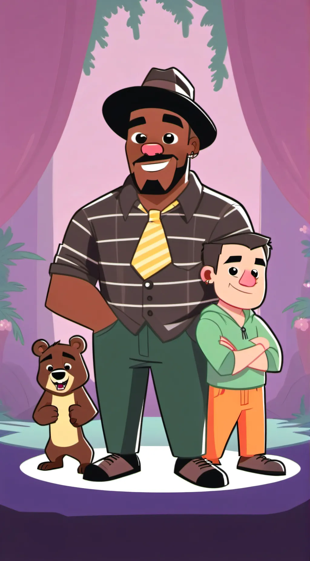 ai character: groddy grudgebear  background