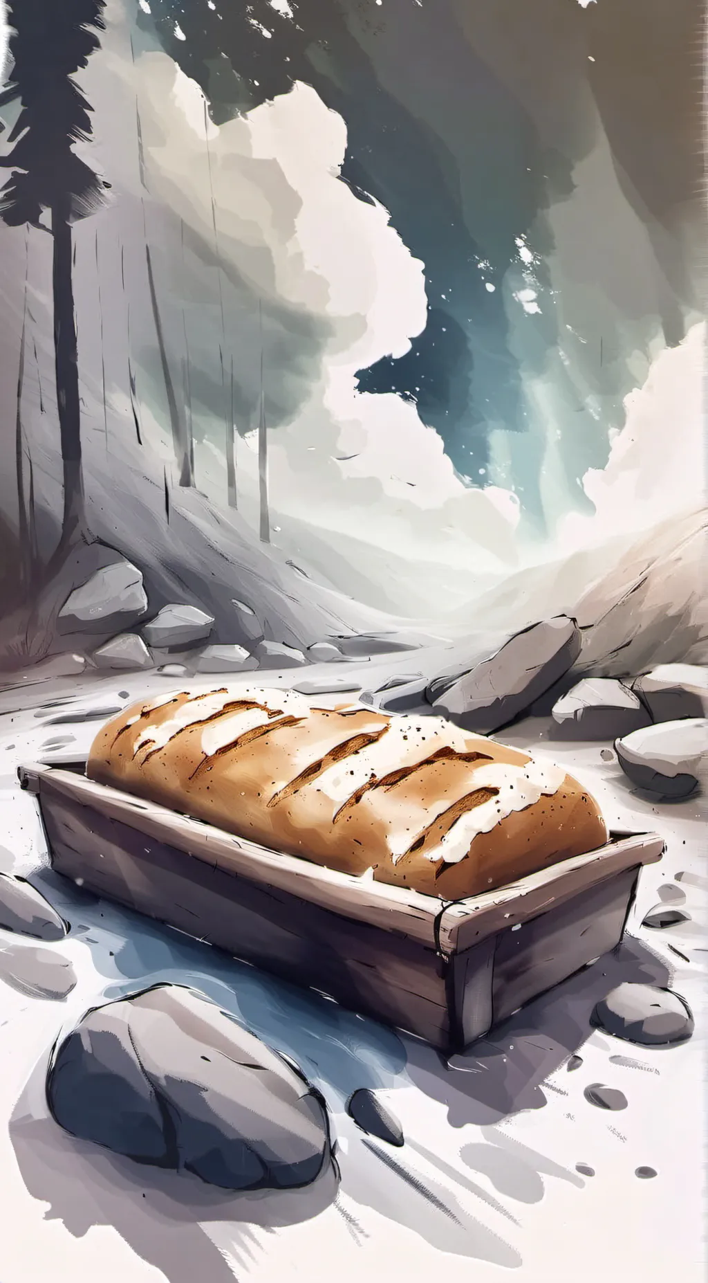 ai character: bread background