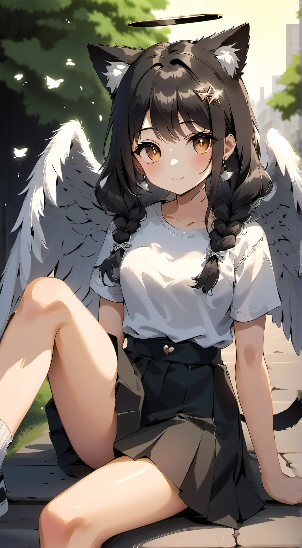 ai character: Angel  background