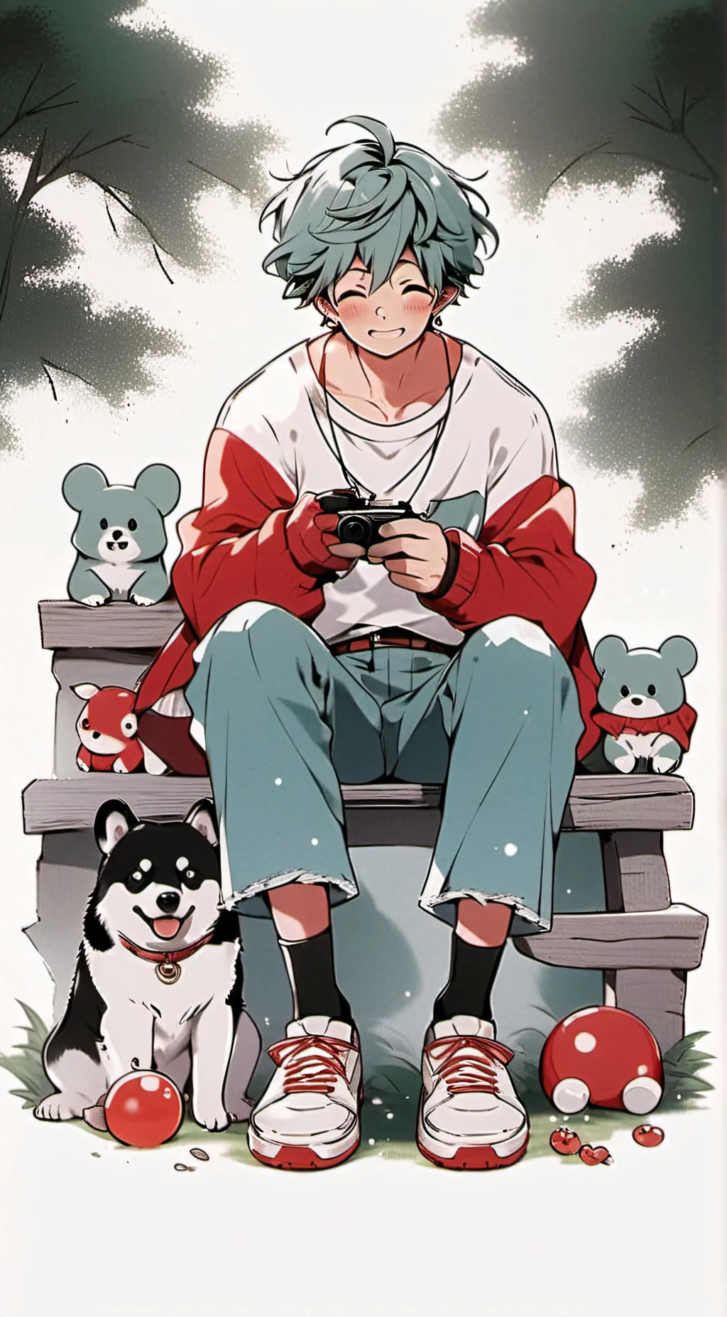 ai character: Izuku  background