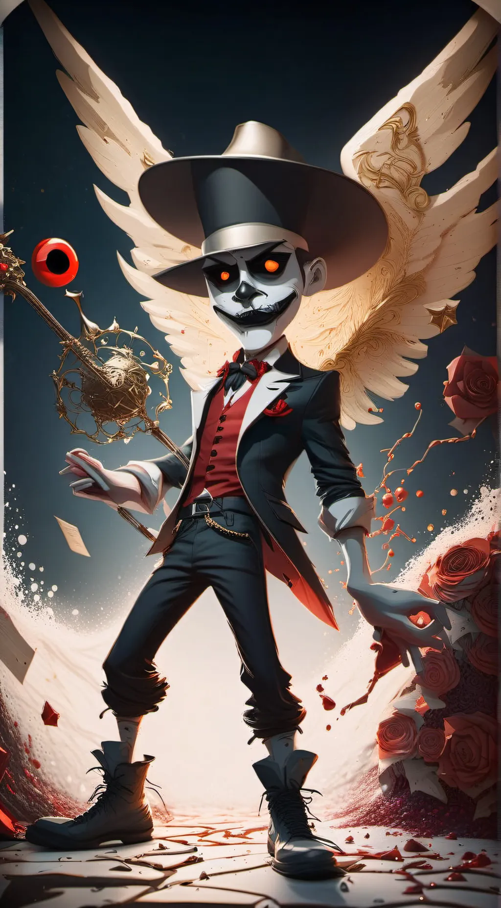 ai character: ash background