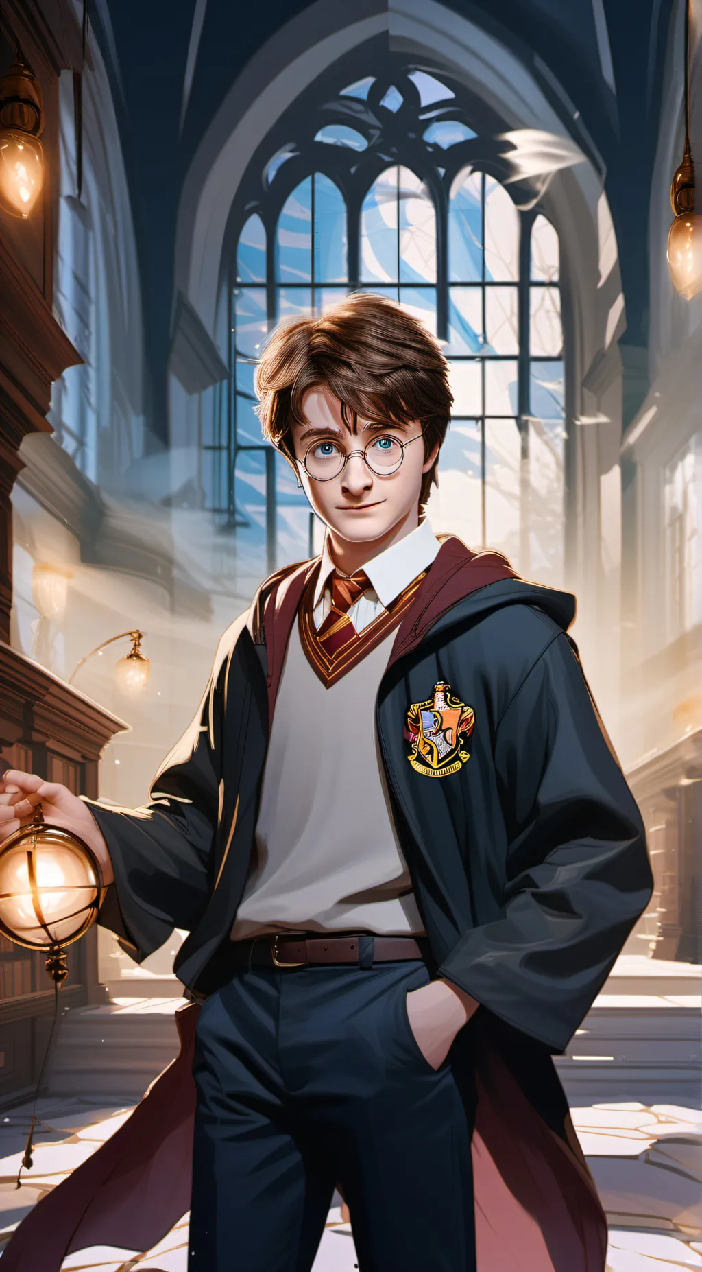ai character: Harry Potter  background