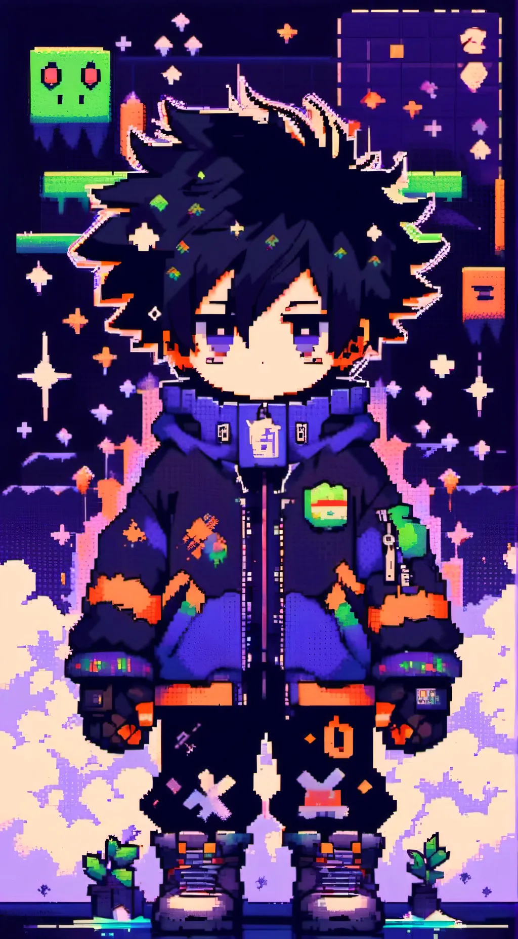 ai character: MHA Christmas! background