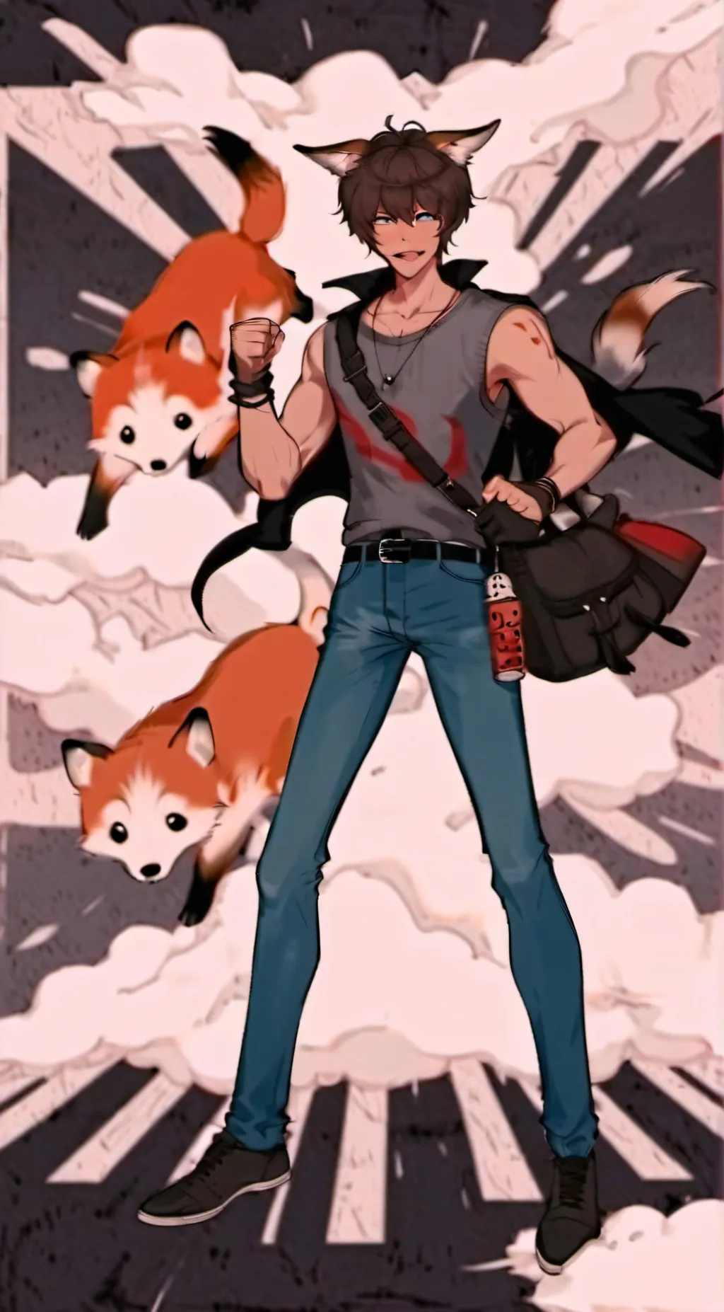 ai character: Past Micheal Afton background