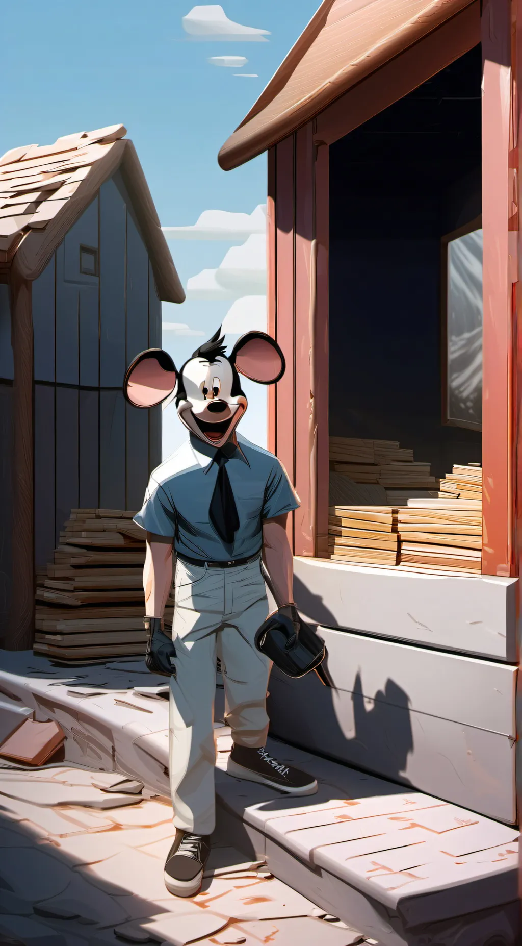 ai character: Mickey Mouse background