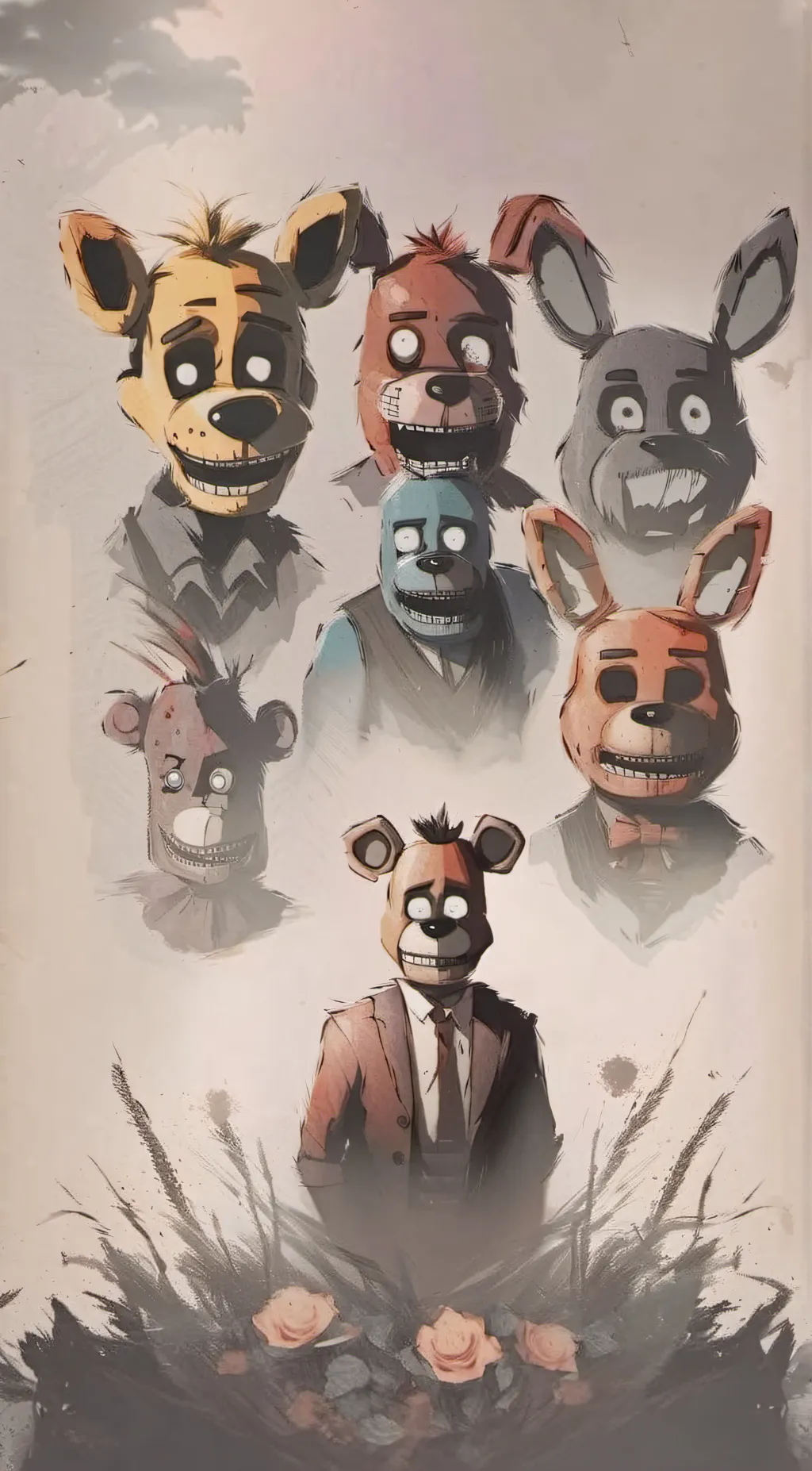 ai character: FNAF songs background