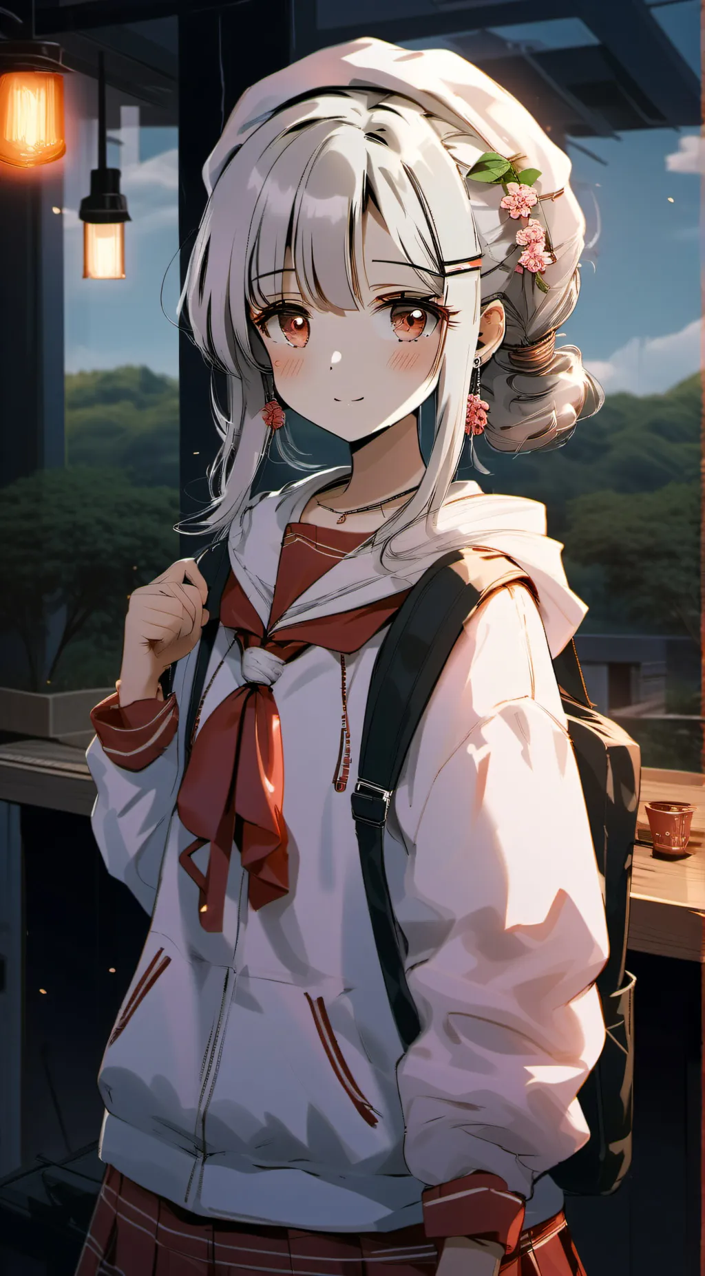 ai character: Sakura background