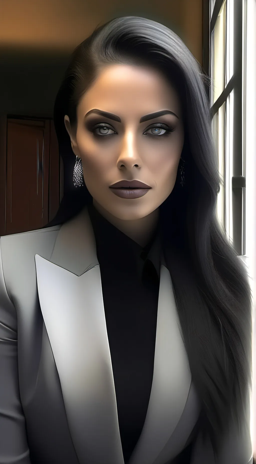 ai character: Mz grey  background