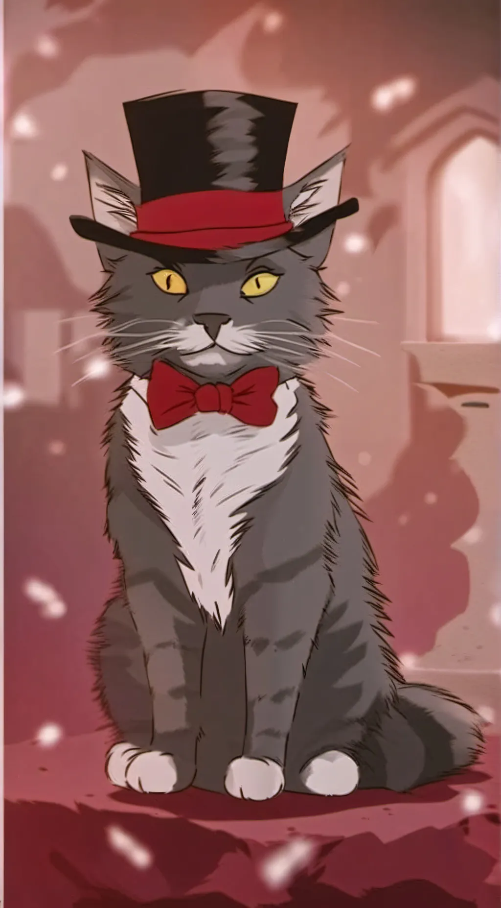 ai character: Husker but cat background