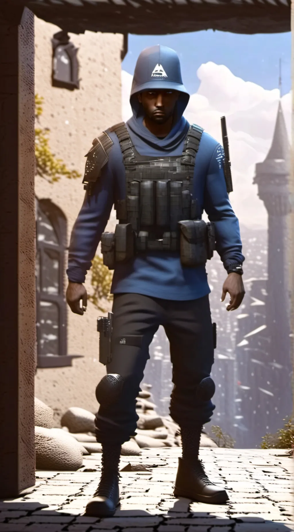 ai character: tower soldier  background