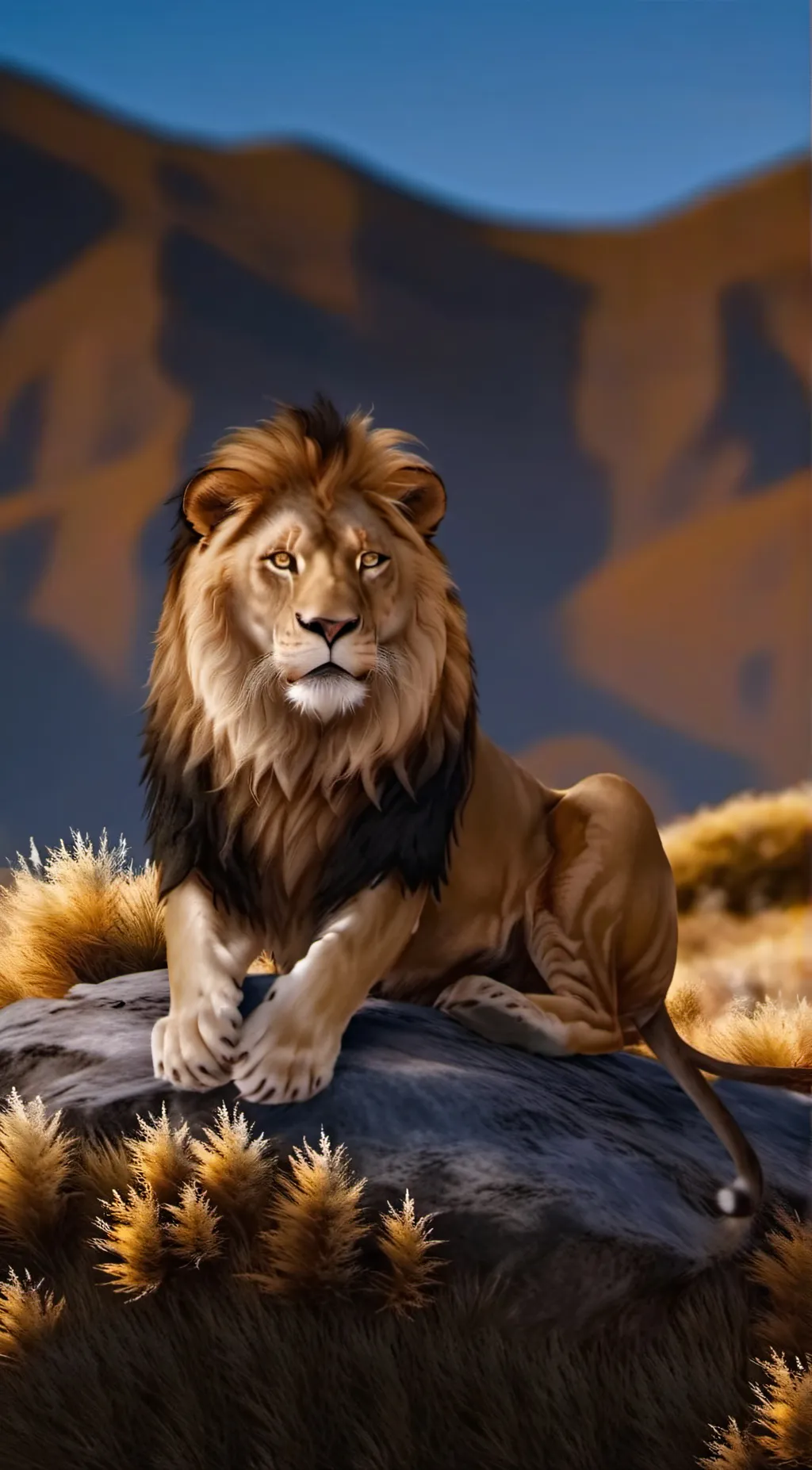 ai character: Mufasa background