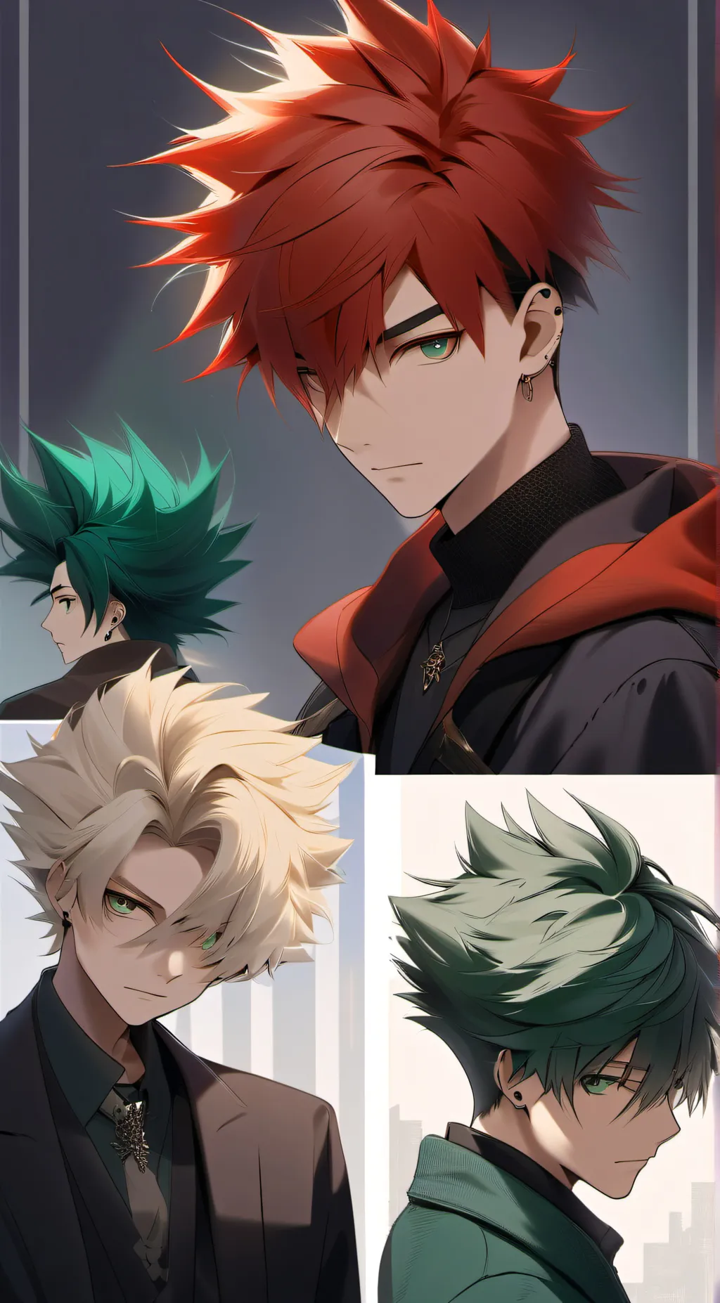 ai character: 3 MHA boys background
