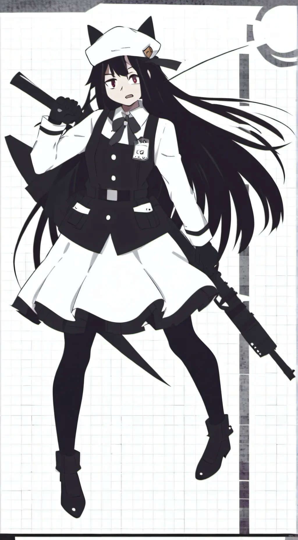 ai character: Miss circle background