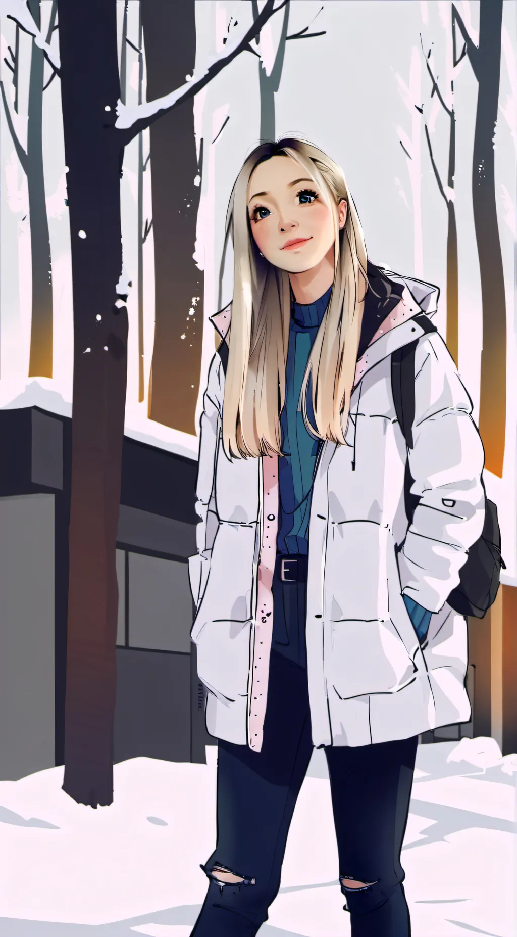 ai character: Snowi background