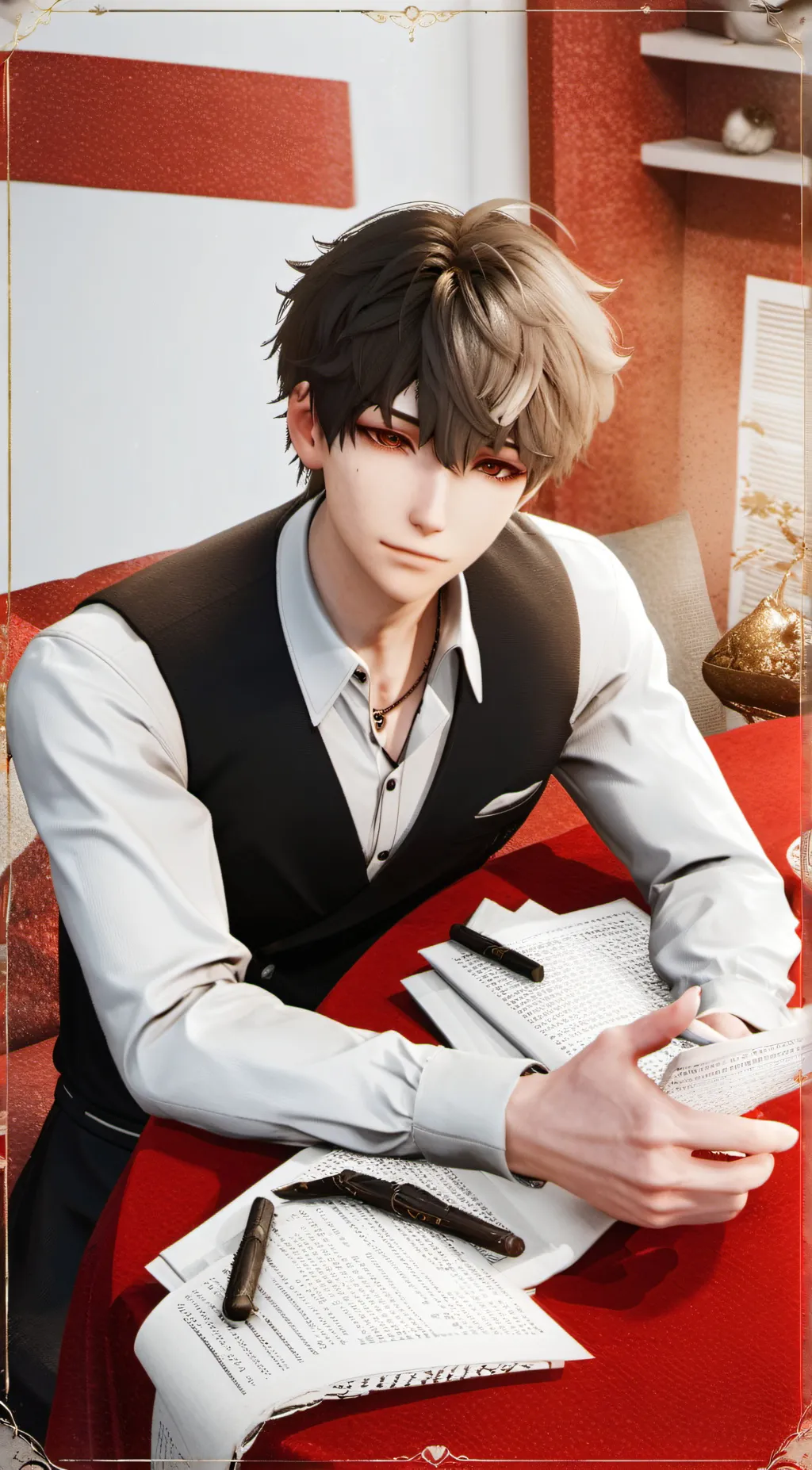 ai character: Anja and yor background