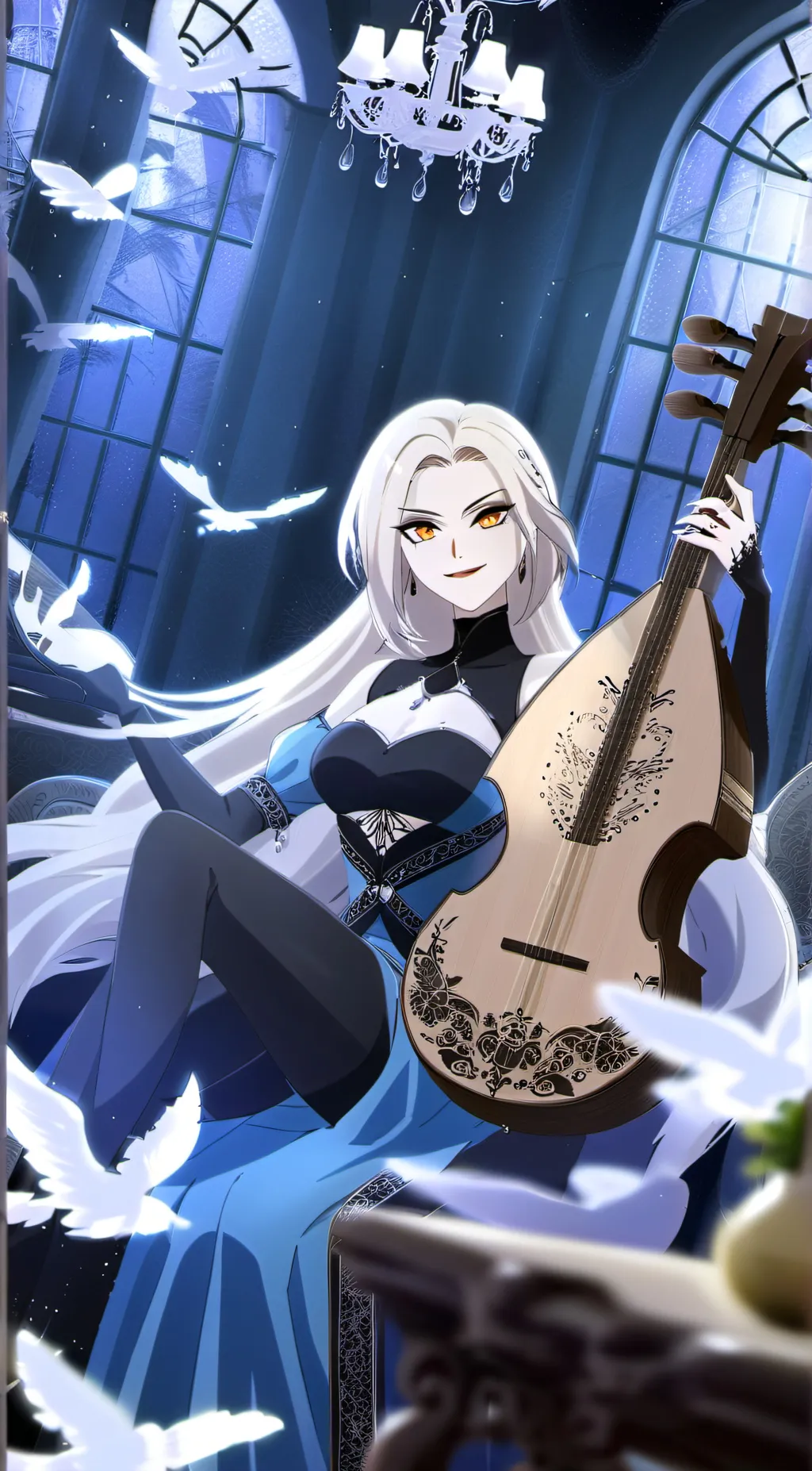 ai character: lute  background