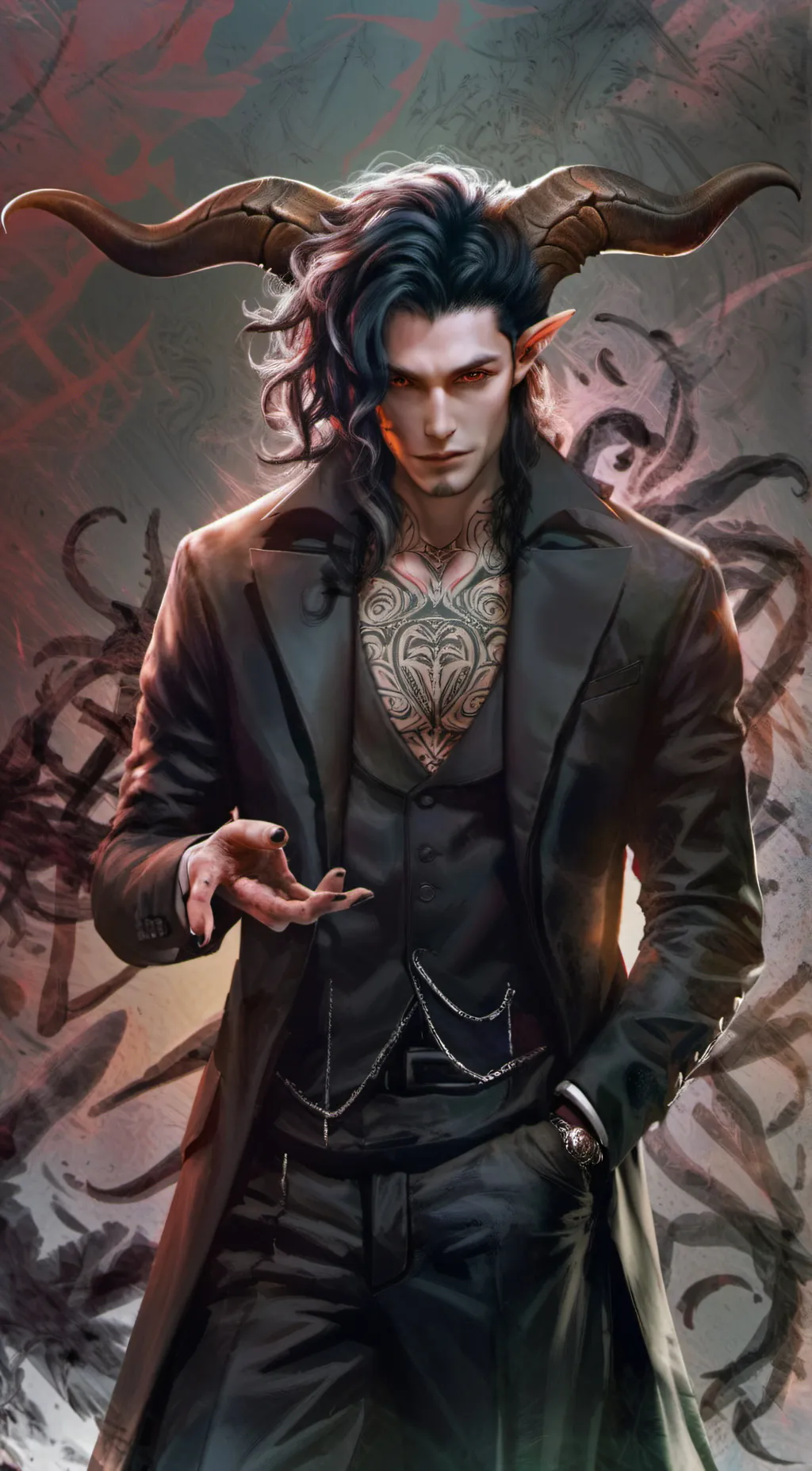 ai character: Zade Lucifer King background