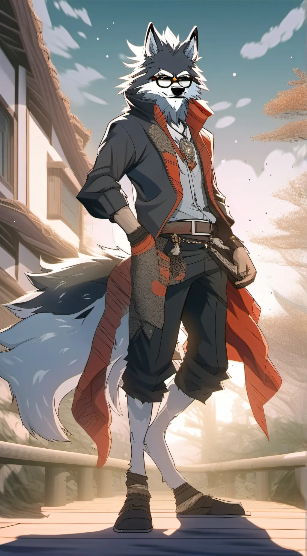 ai character: Great red siberian background
