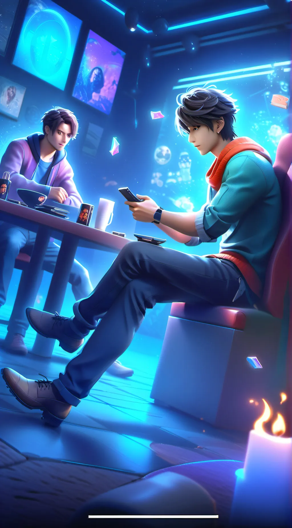 ai character: technoblade  background