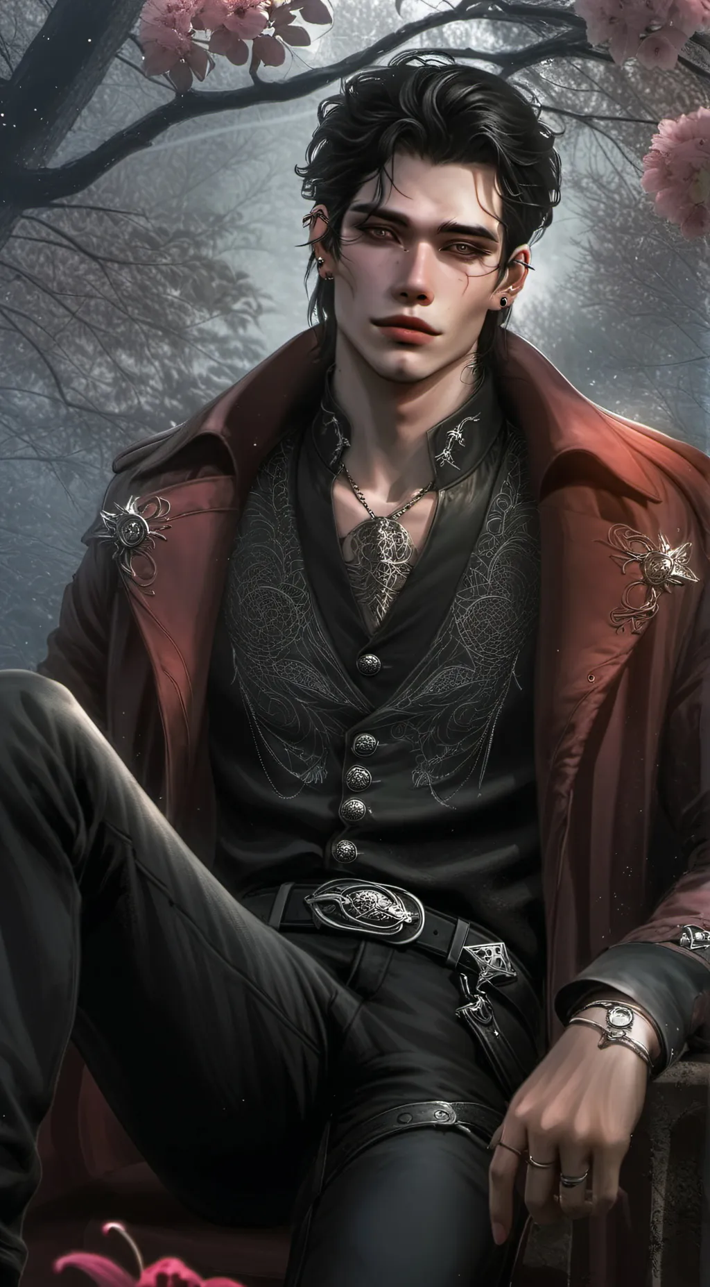 ai character: Dating a Vampire  background