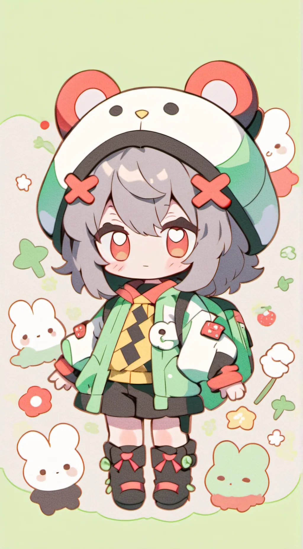 ai character: Minty mayhem  background