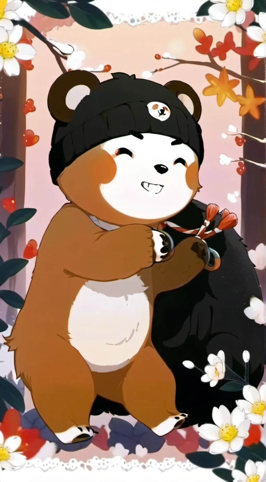 ai character: Laughing Bear background