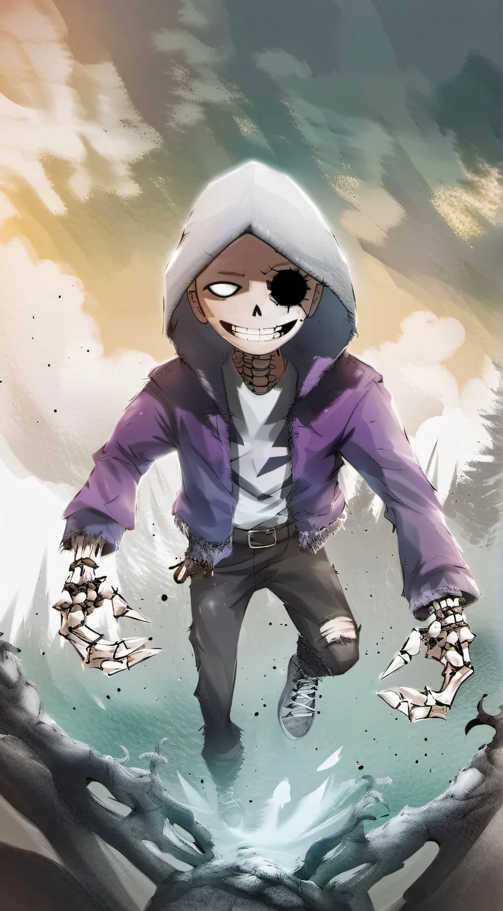 ai character: Epic sans background
