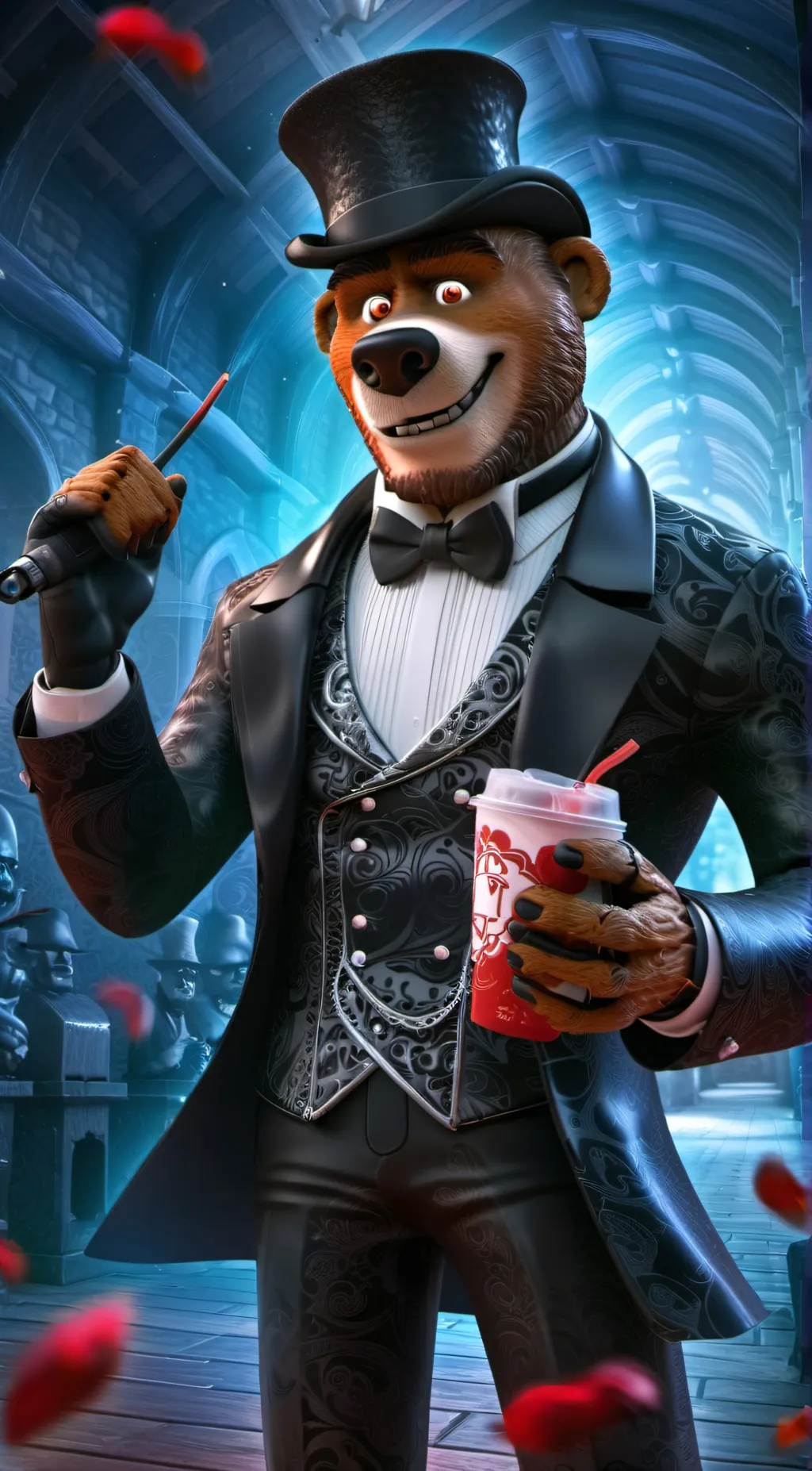 ai character: fnaf and tadc 2 background