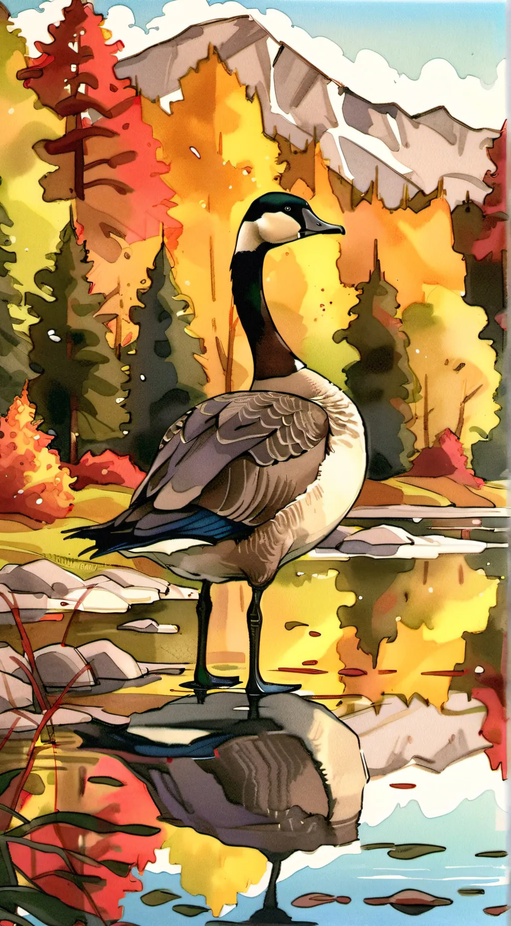 ai character: Goose background