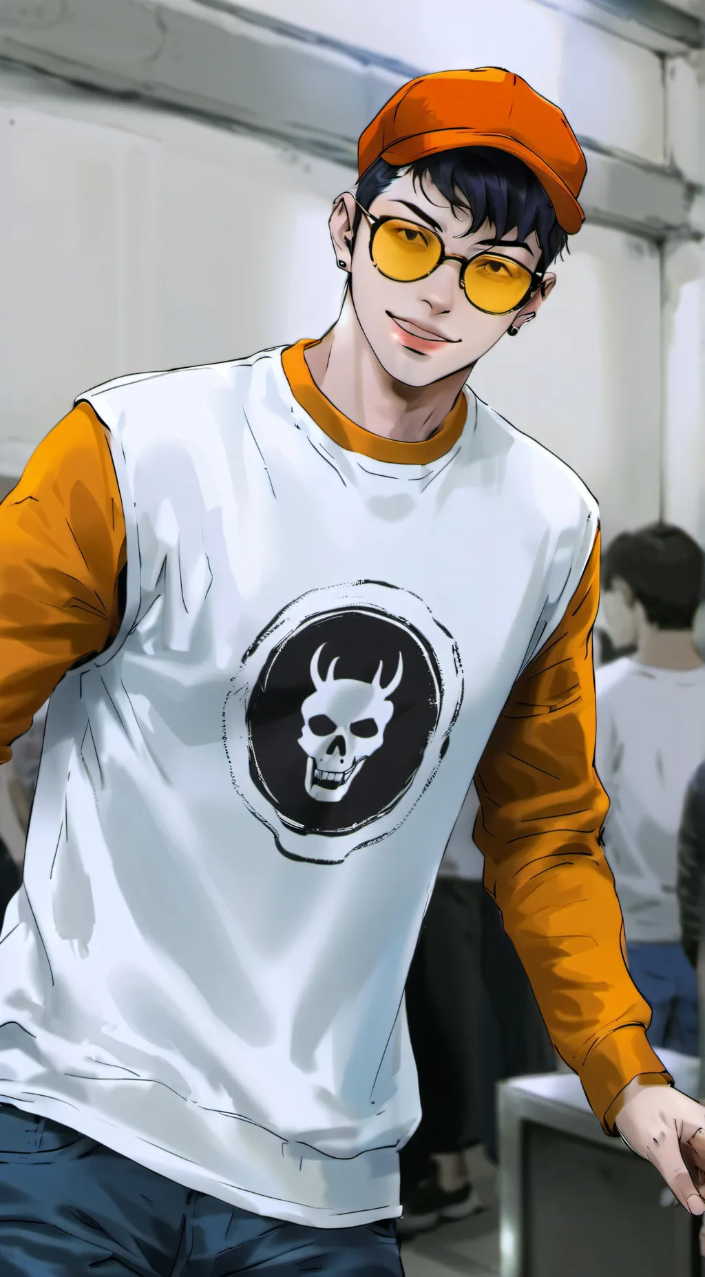 ai character: Wooin (Windbreaker background