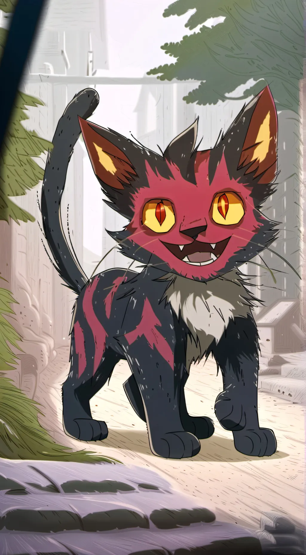 ai character: Crurse Cat Alastor background