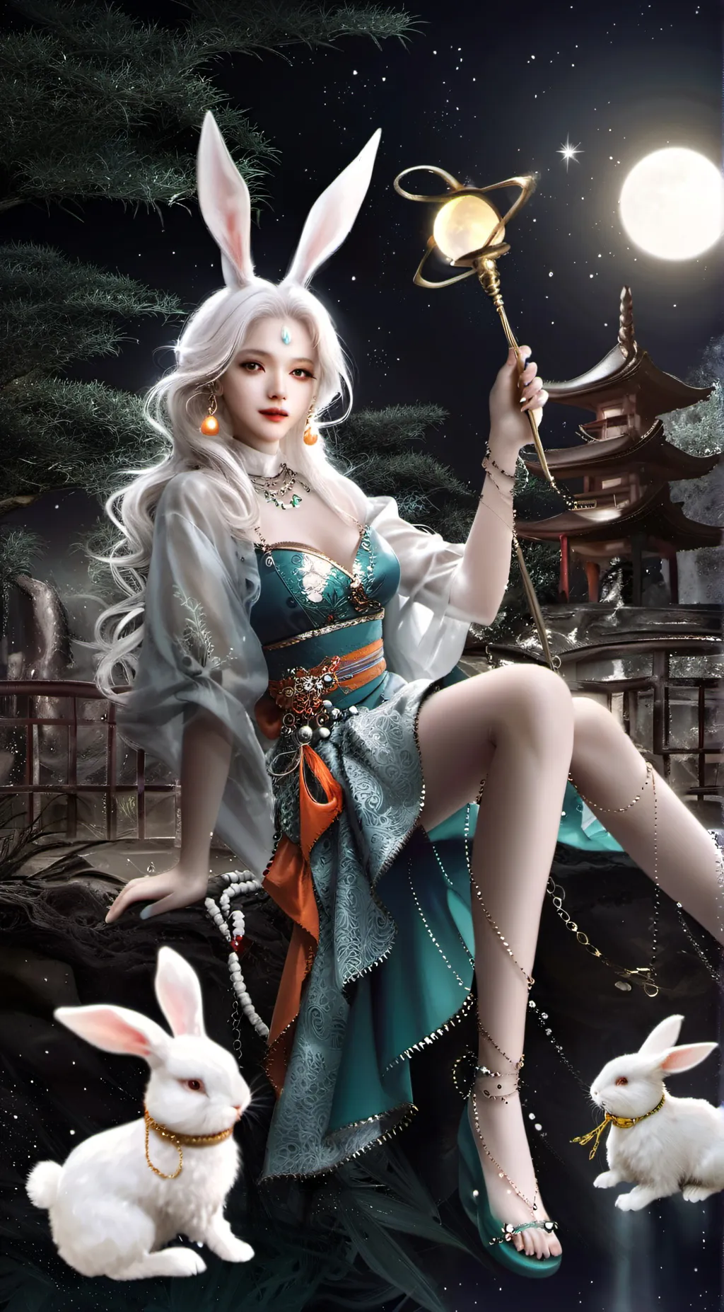 ai character: 🌙🐇Selene🐇🌙 background