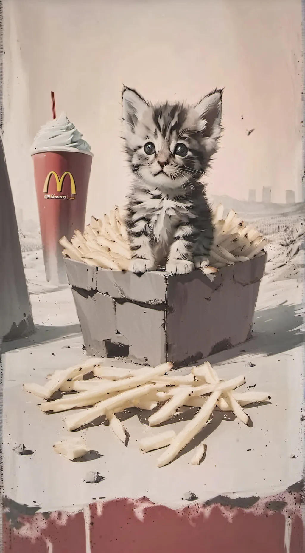 Talkie AI - Chat with kitten on fries