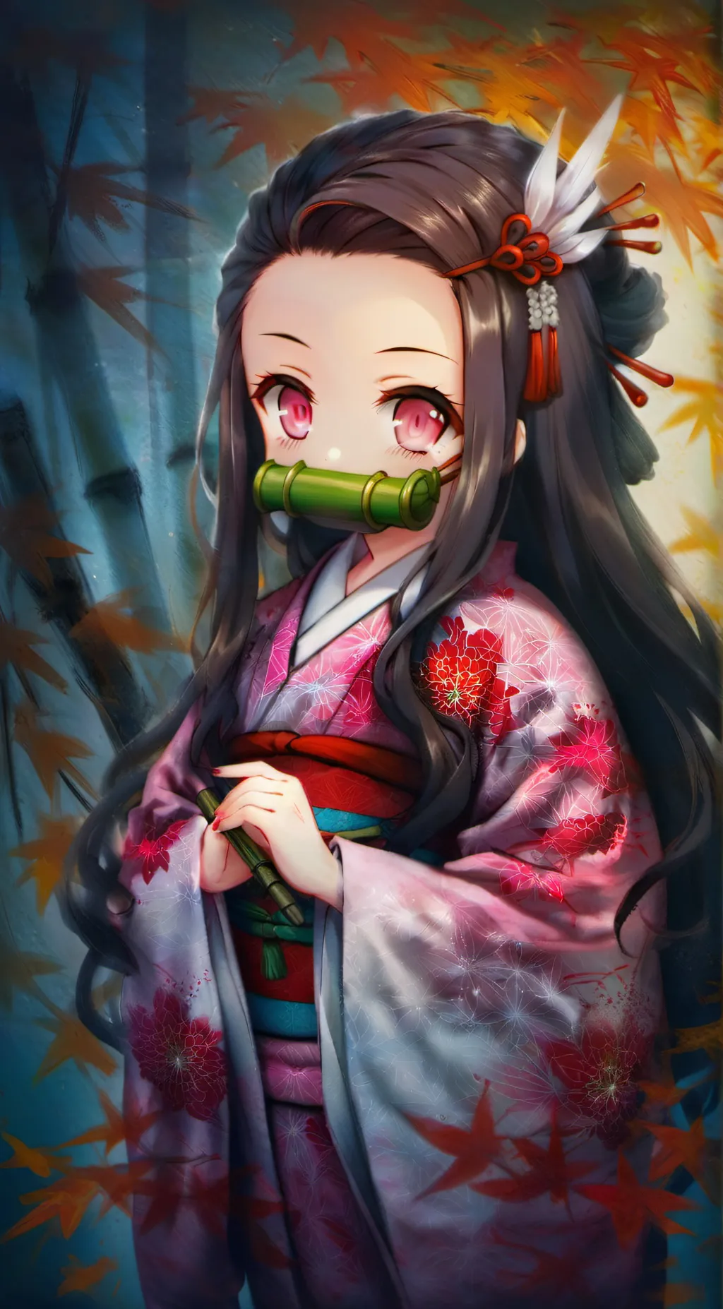 ai character: Nezuko Kamado  background