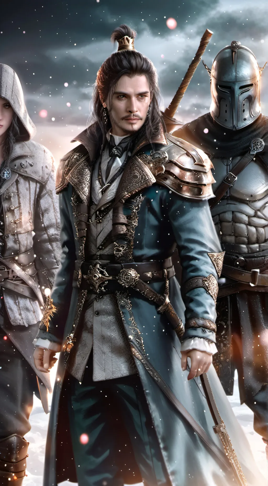 ai character: Snowflake background