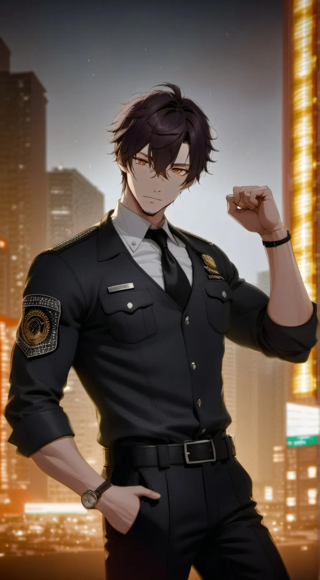 ai character: Aaron Stanley  background
