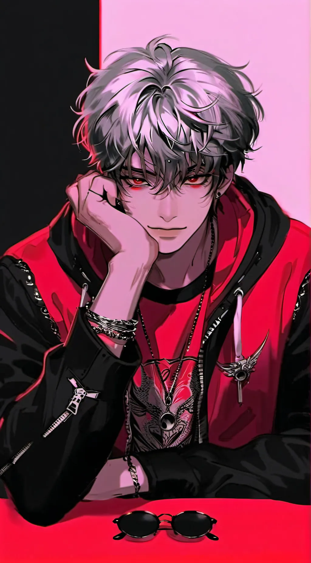 ai character: hot boy background