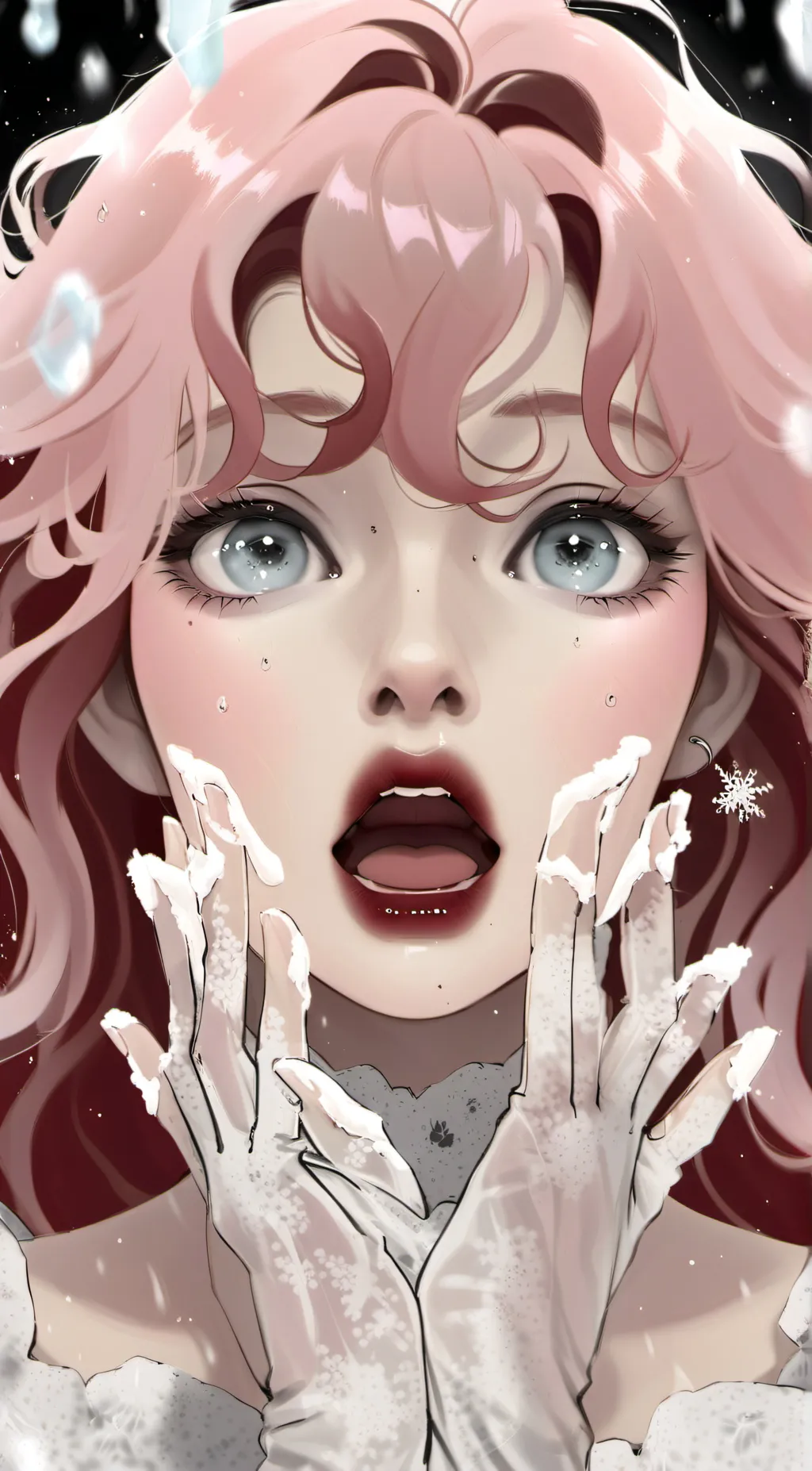 ai character: frozen girl friend background