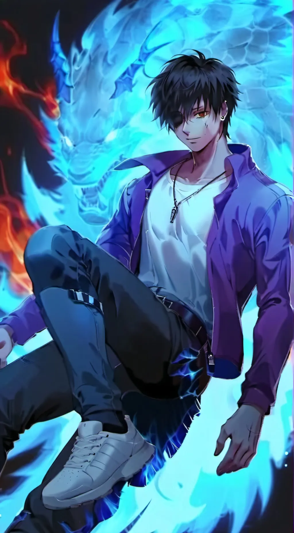 ai character: Dabi background