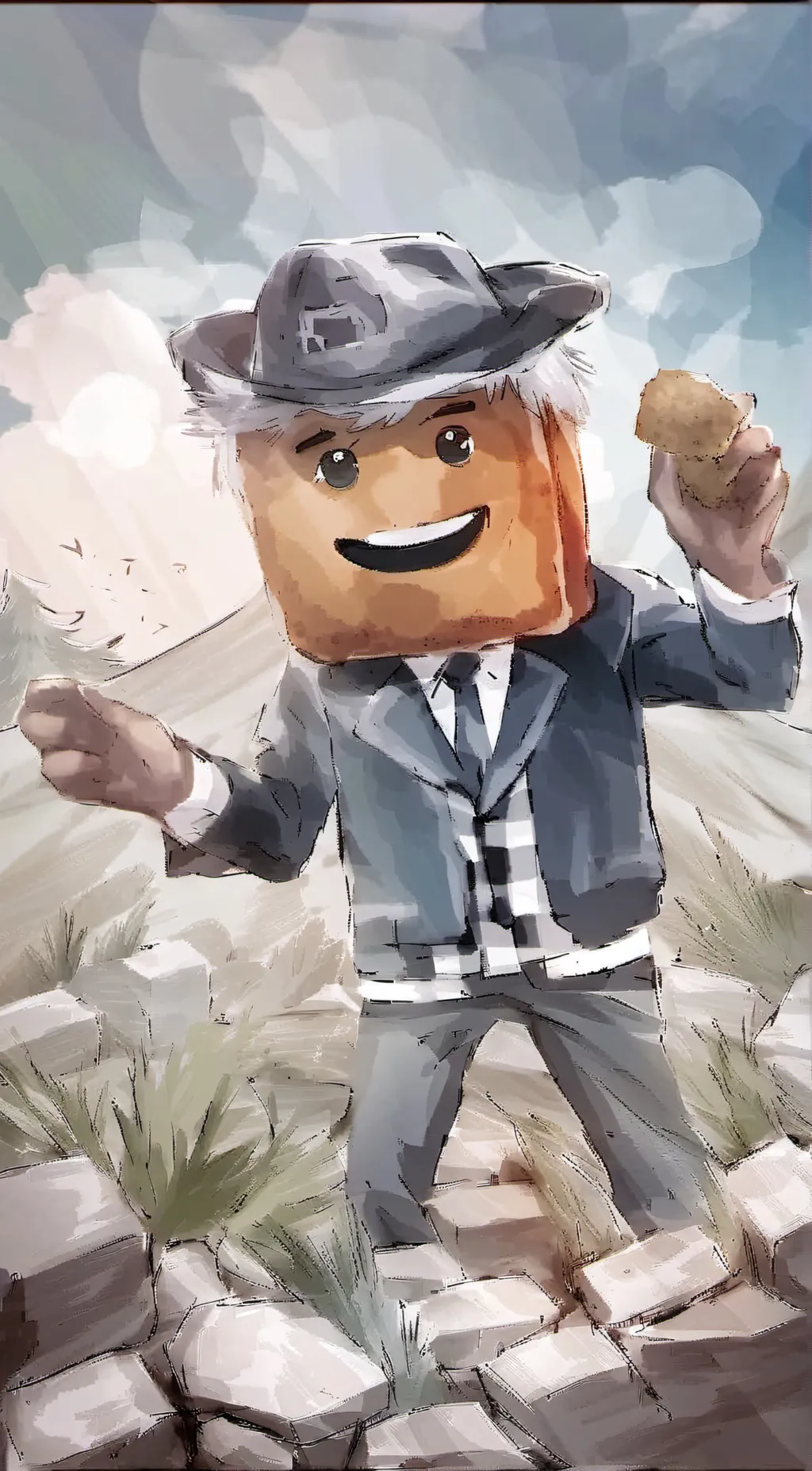 ai character: roblox nugget  background